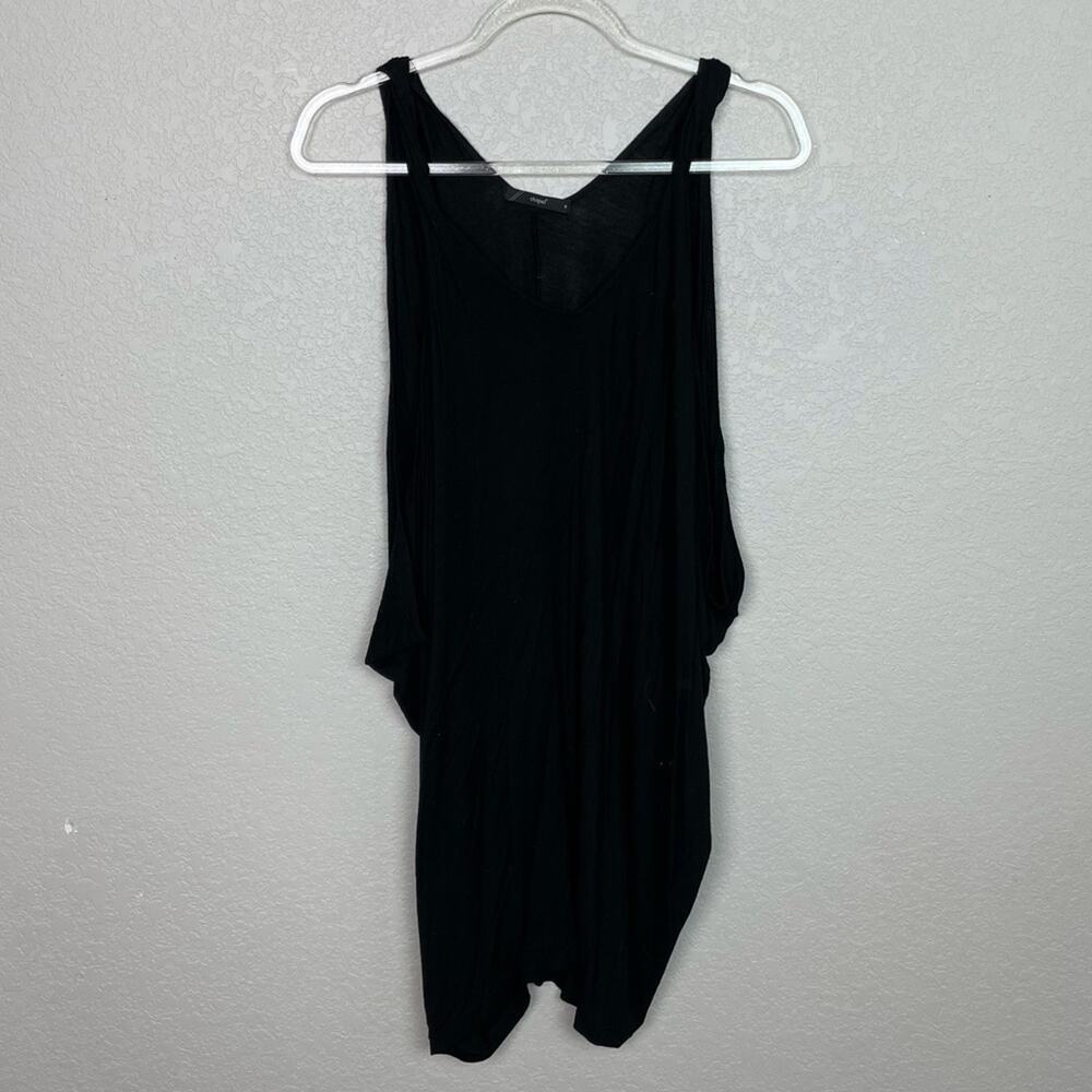 CHAPEL Black Winged Tank Top Sz S